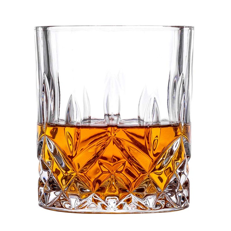 Amlong Crystal Lead-Free Double Old Fashioned Crystal Whiskey Glass - Classic Stylish Design â€“ Perfect for Scotch, Bourbon, Cognac and Cocktail Glasses, 9 oz., Set of 4 With Gift Box - Image 5